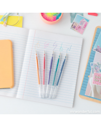 KIT DE 5 CANETAS GLITTER MR. WONDERFUL 